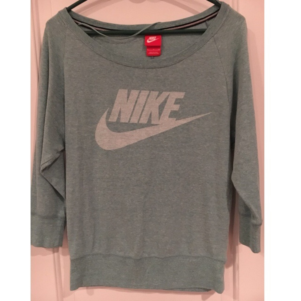 Mint Off The Shoulder Nike Top